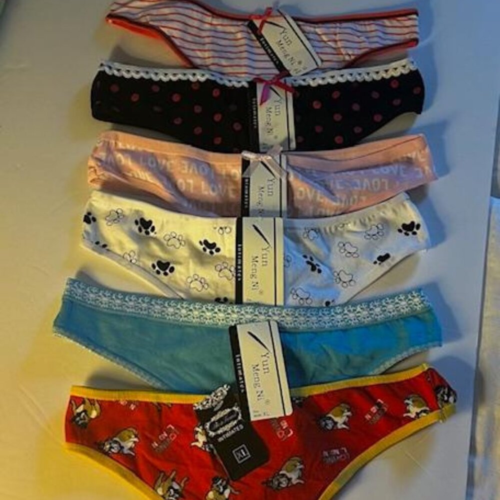 Yun Meng Ni 5 Pair Multi color Womens 1 Pair Bes Tena Intimates Size XL NWT